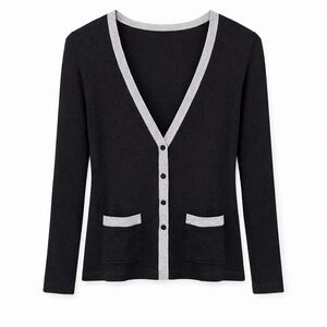 Banana Republic Black Cardigan with Gray Accents